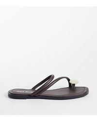 Public Desire - Farron Flat Sandals With Faux-stone Appliqué - Lyst