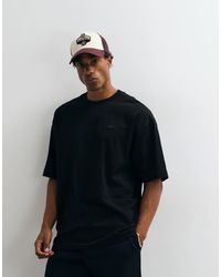 Lacoste - T-Shirt Van Zware Katoen Met Logo En Korte Mouwen - Lyst