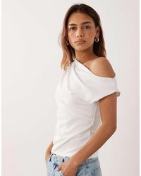 Mango - Top Senza Maniche Asimmetrico - Lyst