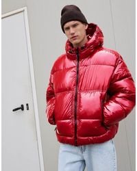 Bershka - Hooded Puffer Jacket - Lyst