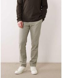 ASOS - Linen Rich Slim Tailored Trousers - Lyst