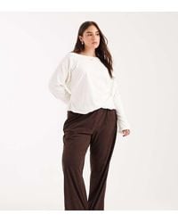 ONLY - Wide Leg Pull On Cord Pants - Lyst