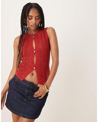 Motel - Birama Button Detail Knit Tank Top - Lyst