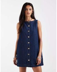 BRONZE SNAKE - Jaymes Denim Smock Dress - Lyst