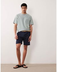 Threadbare - Linen Mix Chino Shorts With Belt - Lyst