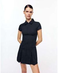 Pull&Bear - Korte Jurk Met Plooien - Lyst