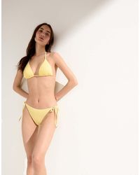 Calzedonia - Tie Bikini Bottoms Crinkle Waves - Lyst