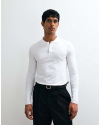 ASOS - Essentials Muscle Fit Long Sleeve Polo - Lyst
