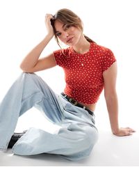 Cotton On - Cotton on – körperbetontes t-shirt aus pointelle - Lyst