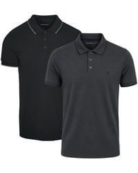 French Connection - 2 Pack Cotton Short Sleeve Pique Polo Shirts - Lyst