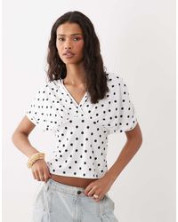 ASOS - Plunge With Cinched Waist Top - Lyst