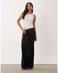 ASOS - Co-Ord Plisse Maxi Skirt With Knot Belt Detail - Lyst