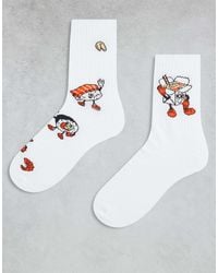 ASOS - 2 Pack Of Socks With Sushi Food Graphic - Lyst