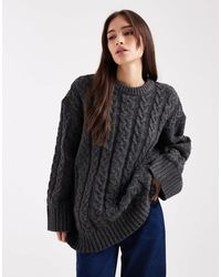 ASOS - Pull oversize en maille torsadée à col ras - Lyst
