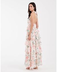 vero moda lana ruffle tiered halter dress Vero Moda Lana Ruffle Tiered Halter Dress