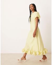 Sister Jane - Puff Sleeve Bubble Hem Maxi Dress - Lyst