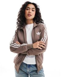 adidas Originals - Chaqueta De Chándal Marrón De Corte Suelto Firebird De - Lyst