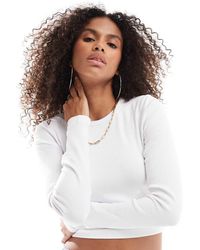 JJXX - Feline Ribbed Crop Top - Lyst