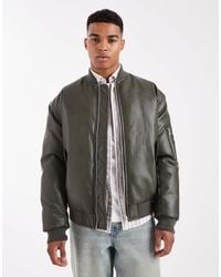 ASOS - Oversized Bomber Jacket - Lyst