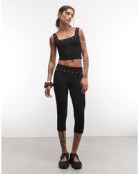 Collusion - Capri legging With Eyelet Detail - Lyst