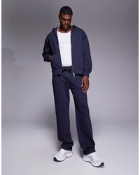 ASOS - Joggingbroek Van Premium 400Gsm Zware Stof Met Rechte Pijpen - Lyst
