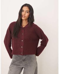 ASOS - Sailor Collar Fisherman Rib Cardigan - Lyst