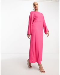 Trendyol - Batwing Jersey Ribbed Maxi Dress - Lyst