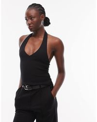 ASOS - Compact Cotton Halterneck Top - Lyst