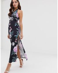 Lipsy Floral Maxi Dress - Blue