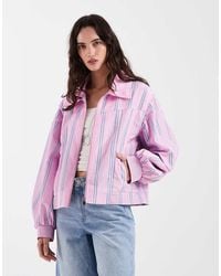 laagam - Watson Striped Bomber Jacket - Lyst