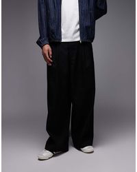 Obey - Oliver Pleated Straight Leg Twill Trousers - Lyst