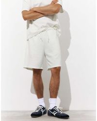 Pull&Bear - Textured Bermuda Sweatpants - Lyst