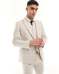 ASOS - Super Skinny Suit Jacket With Linen - Lyst