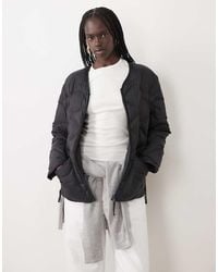 ARKET - Down Short Quilted Jacket With Zip Front - Lyst