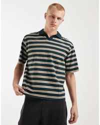 Redefined Rebel - Boxy Oversized Striped Polo Shirt - Lyst
