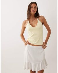 Abercrombie & Fitch - V-neck Seamless Halter Top With Built - Lyst