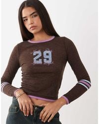 Cotton On - Long Sleeve Sporty Graphic Jersey Top - Lyst