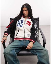 TRUE RELIGION - Logo Raglan Zip Through Cardigan - Lyst
