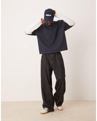 ASOS - Maglietta Con Maniche Lunghe A Doppio Strato Pesante Oversize Squadrata - Lyst