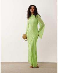 ASOS - Slash Neck Chiffon Maxi Dress - Lyst