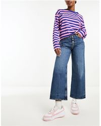 Polo Ralph Lauren - Cropped Jeans Met Rechte Pasvorm En Wijde Pijpen - Lyst