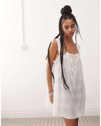 Collusion - Check Swing Beach Dress - Lyst