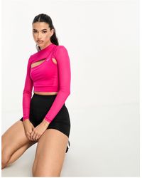 Nike - Nike Pro Training Swoosh Novelty Cropped Cut Out Long Sleeve Top - Lyst