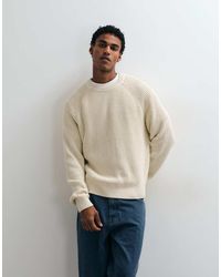 Abercrombie & Fitch - Cotton Rich Knitted Crew Neck Jumper - Lyst