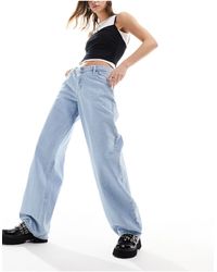 Dr. Denim - Hill - jeans dritti comodi a vita bassa lavaggio chiarissimo rétro - Lyst