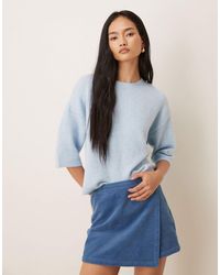Jdy - Short Sleeve Knitted Jumper With Wool - Lyst