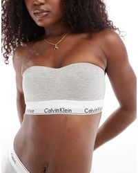 Calvin Klein - Modern Cotton Fashion Lightly Lined Bandeau Bralette - Lyst