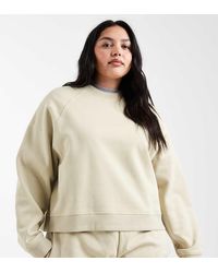 ASOS - Asos Design Curve Oversized Brushback Sweatshirt With Raglan Detail - Lyst