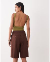 Miss Selfridge - Sculpted Low Back Bodysuit - Lyst