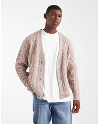 Levi's - Cárdigan Color Piedra Jaspeado De Punto De Ochos Valencia De -Neutro - Lyst